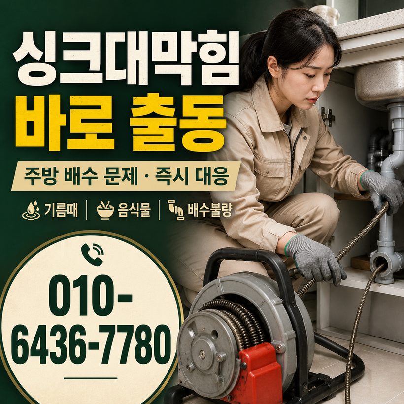 대연동 지역 세면대막힘 관련 이미지