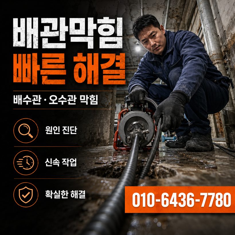 송정동 하수구막힘 빠른출동 1