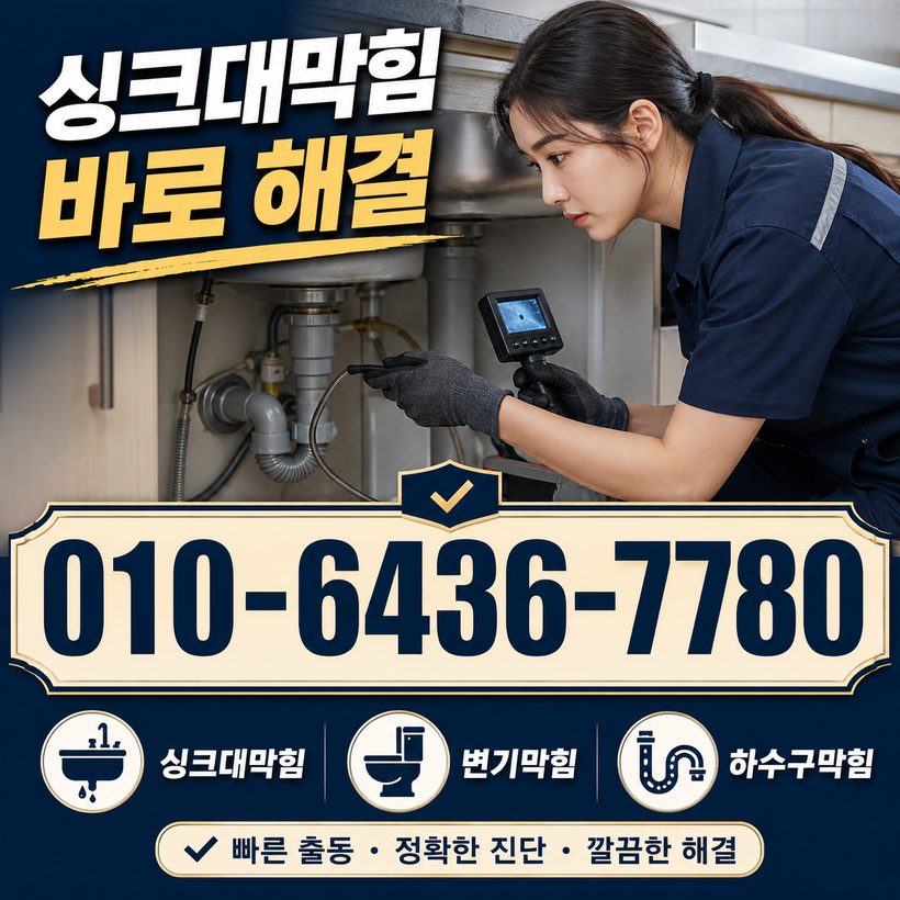 양정동 지역 싱크대막힘 관련 이미지